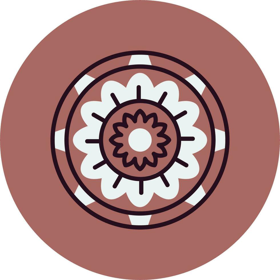 Mandala-Vektor-Symbol vektor