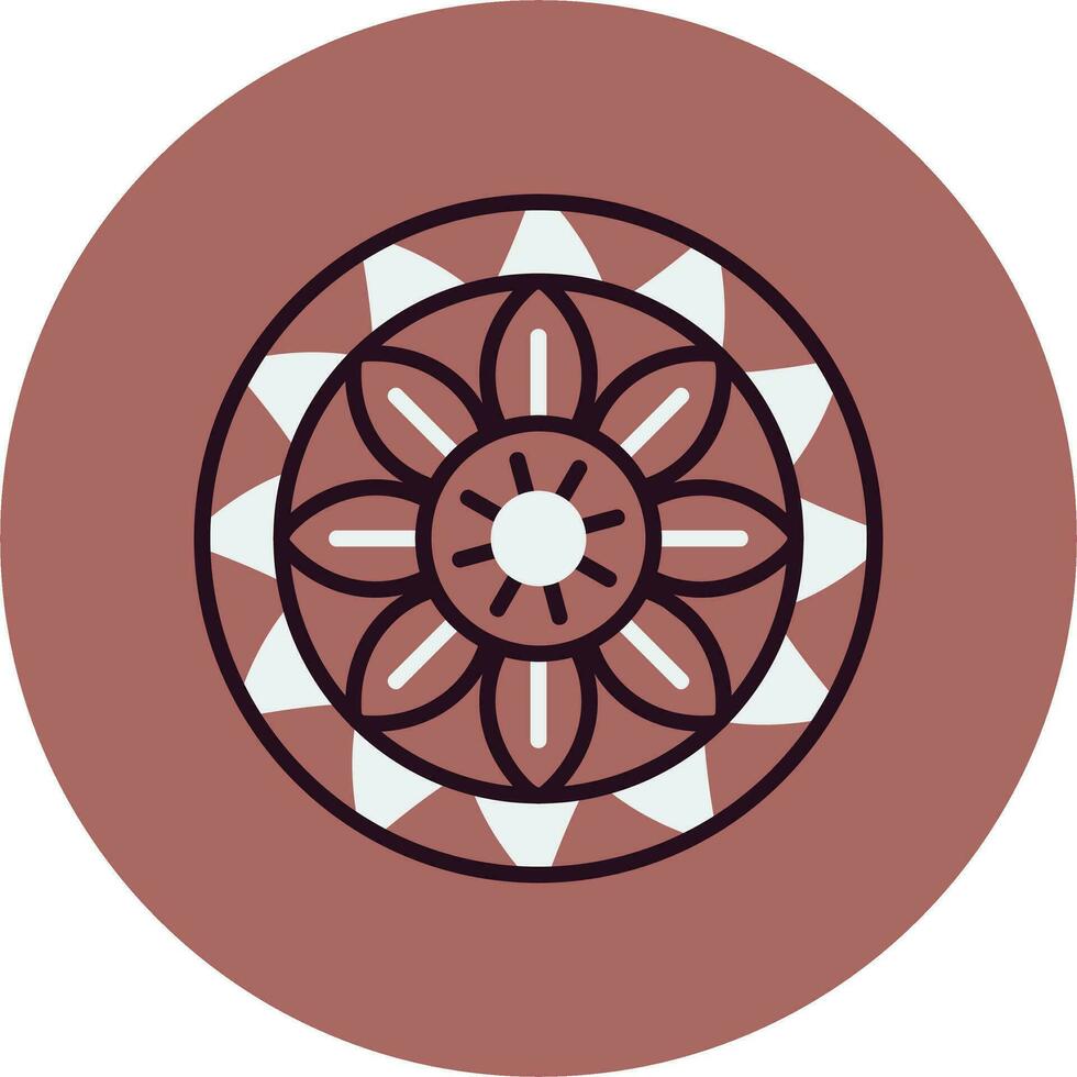 Mandala-Vektor-Symbol vektor