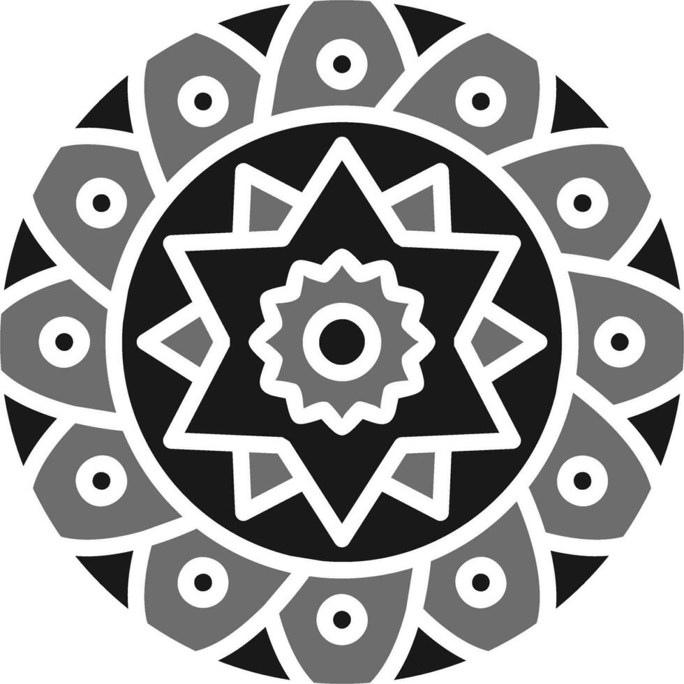 Mandala-Vektor-Symbol vektor