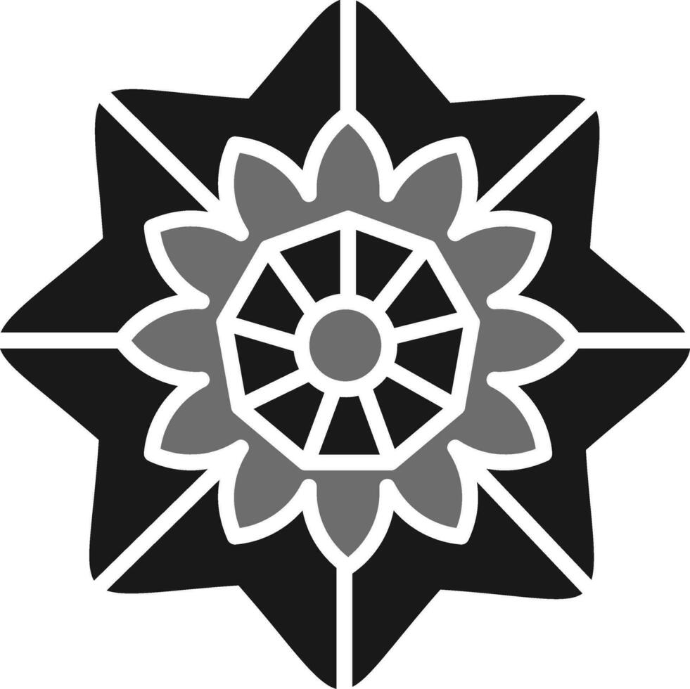 Mandala-Vektor-Symbol vektor