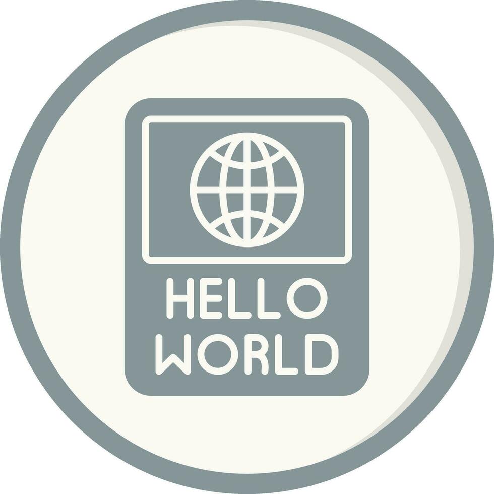 Hallo Welt Vektor Symbol