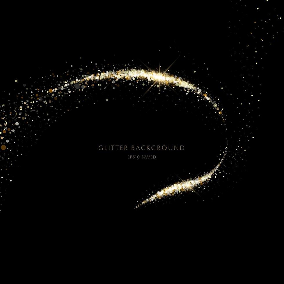 glitter bakgrund, lyxigt guldstjärnljus vektor