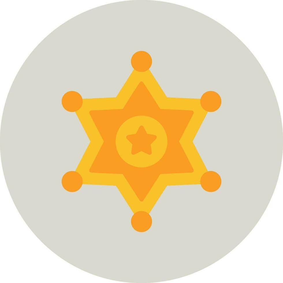 Sheriff-Abzeichen-Vektorsymbol vektor