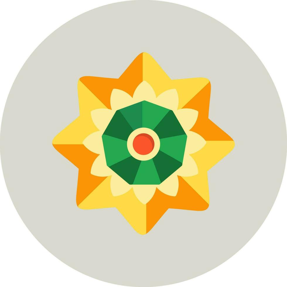 Mandala-Vektor-Symbol vektor