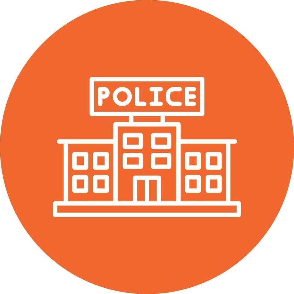 polis station vektor ikon
