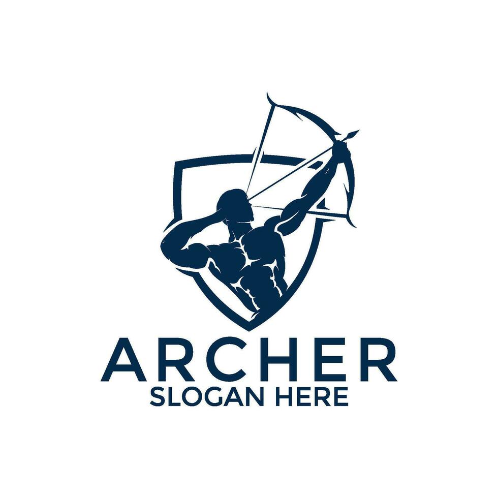 archer logotyp vektor, kreativ archer logotyp design mall vektor