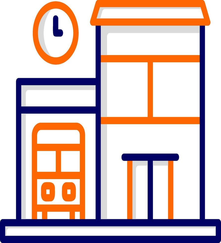 Busbahnhof-Vektorsymbol vektor