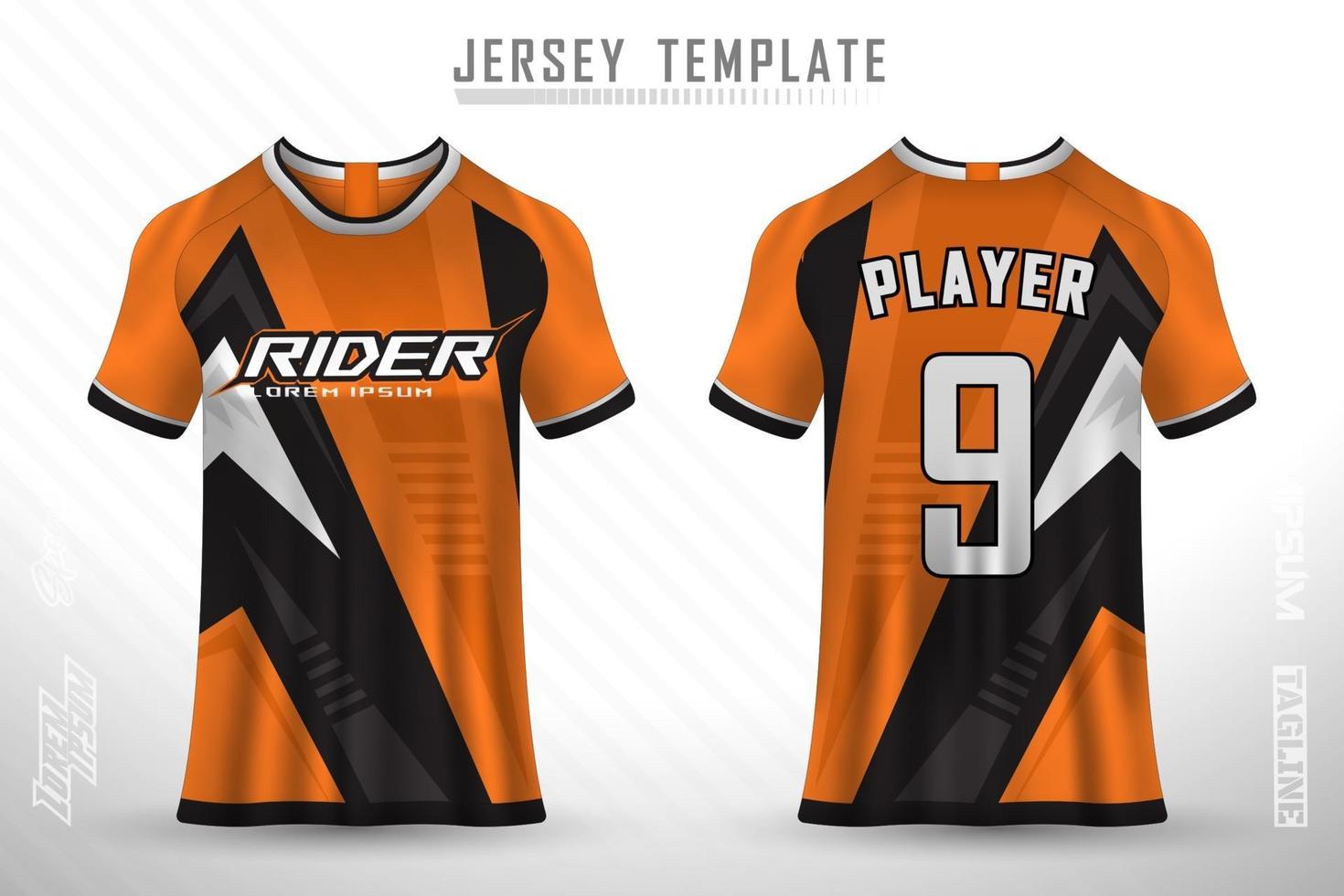 sport jersey och t-shirt mall sport jersey design vektor mockup.