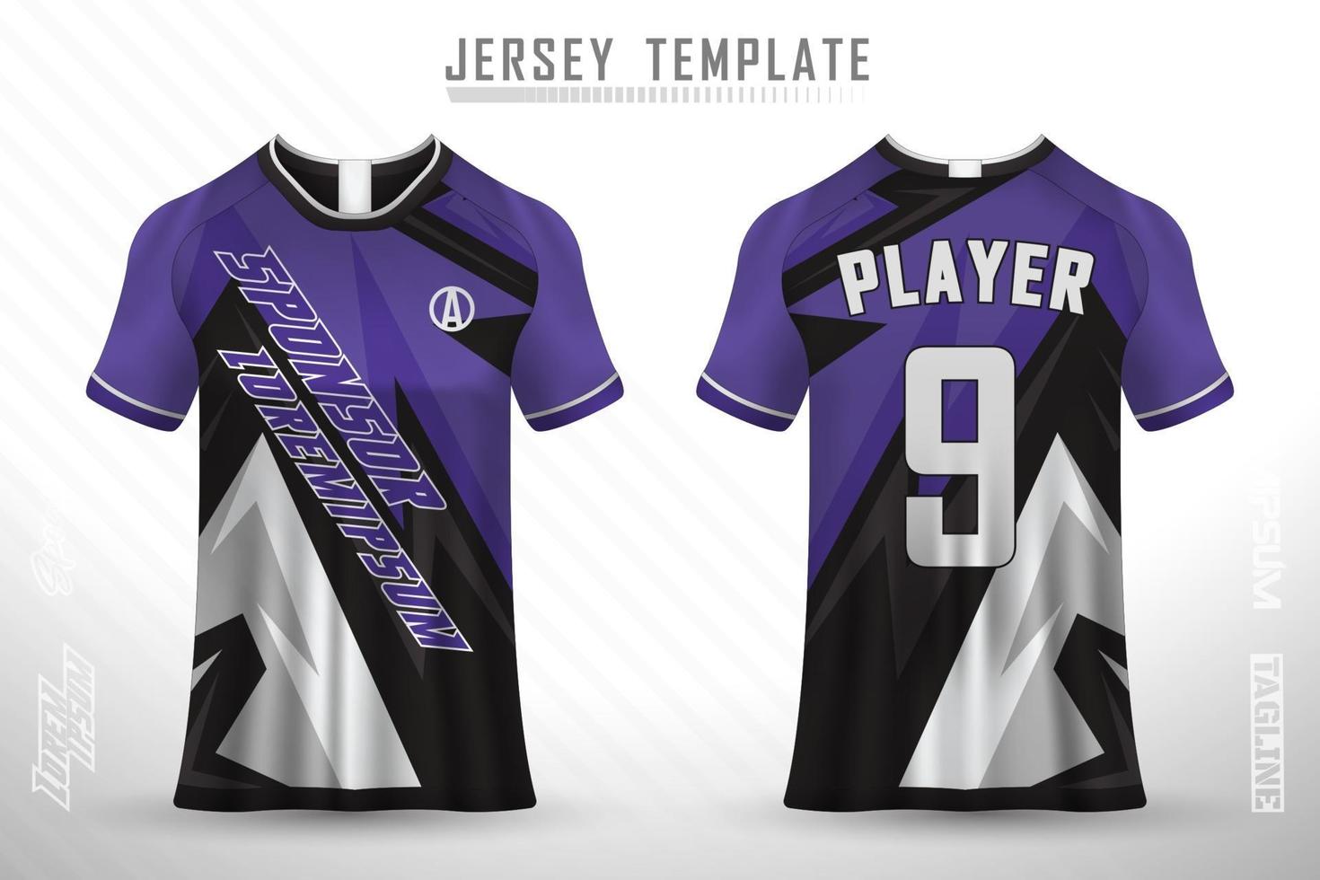 sport jersey och t-shirt mall sport jersey design vektor mockup.