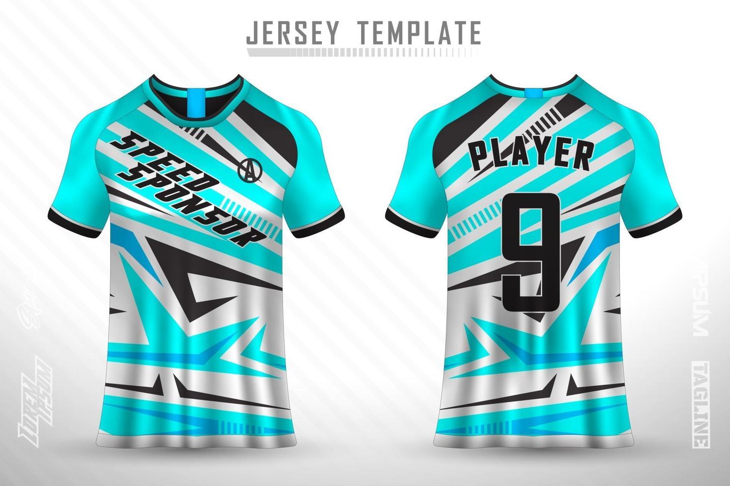 sport jersey och t-shirt mall sport jersey design vektor mockup.