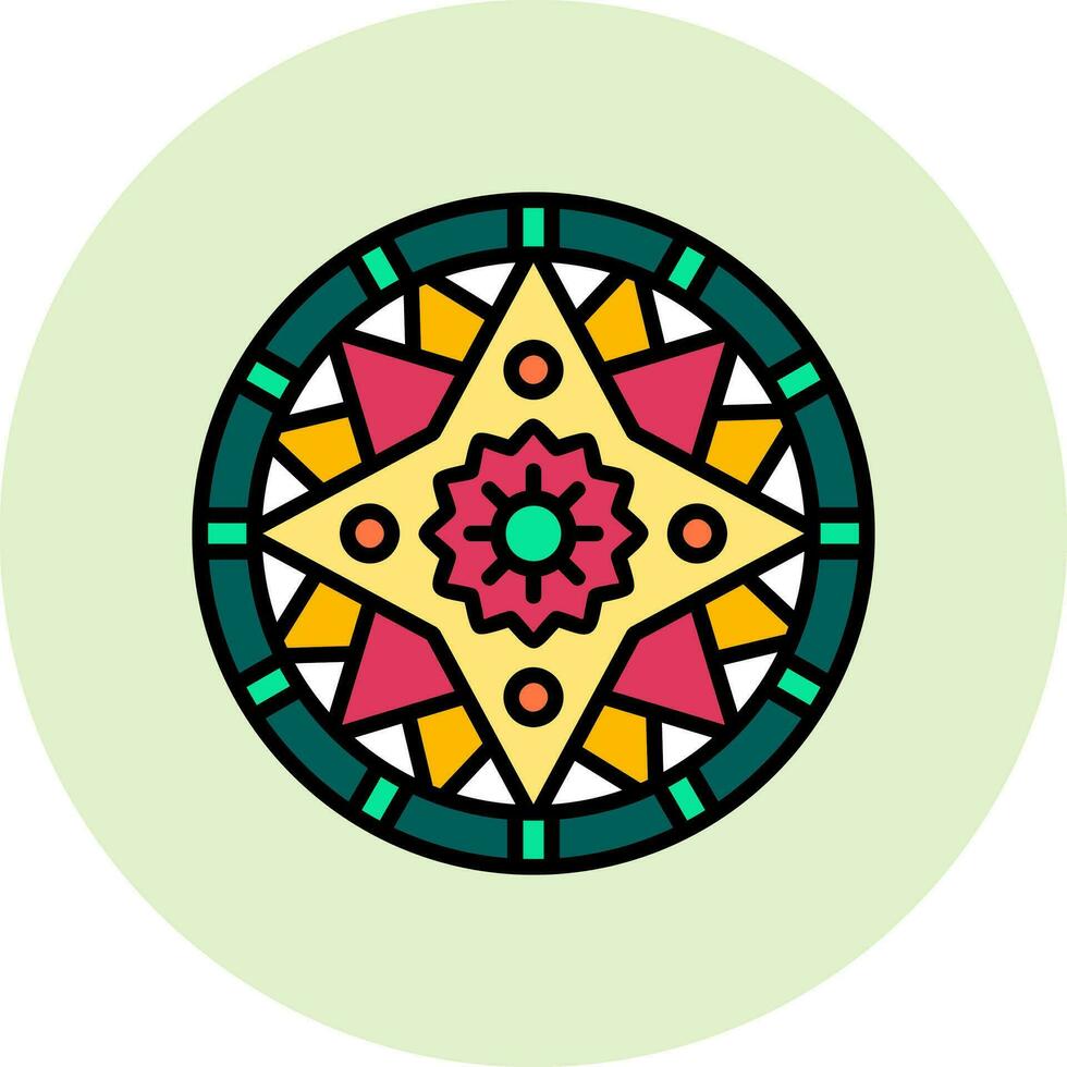 Mandala-Vektor-Symbol vektor