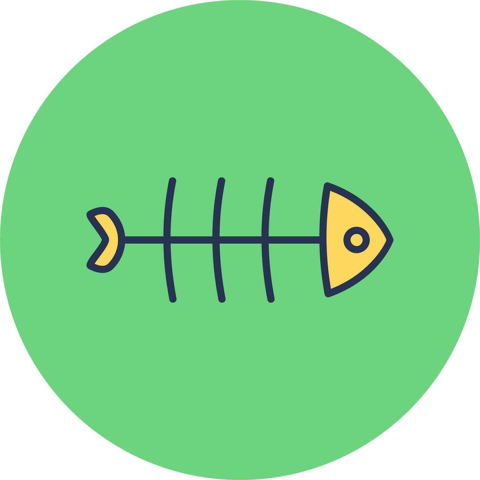 fiskben vektor ikon