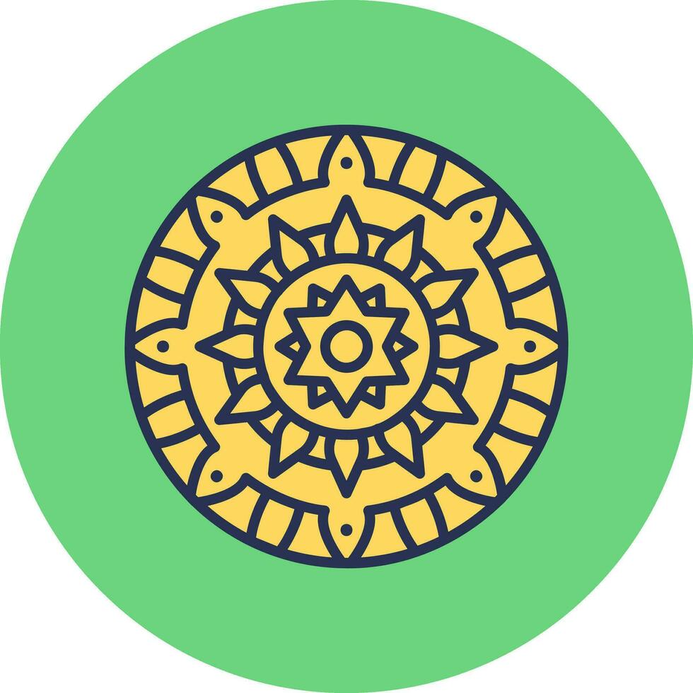 Mandala-Vektor-Symbol vektor