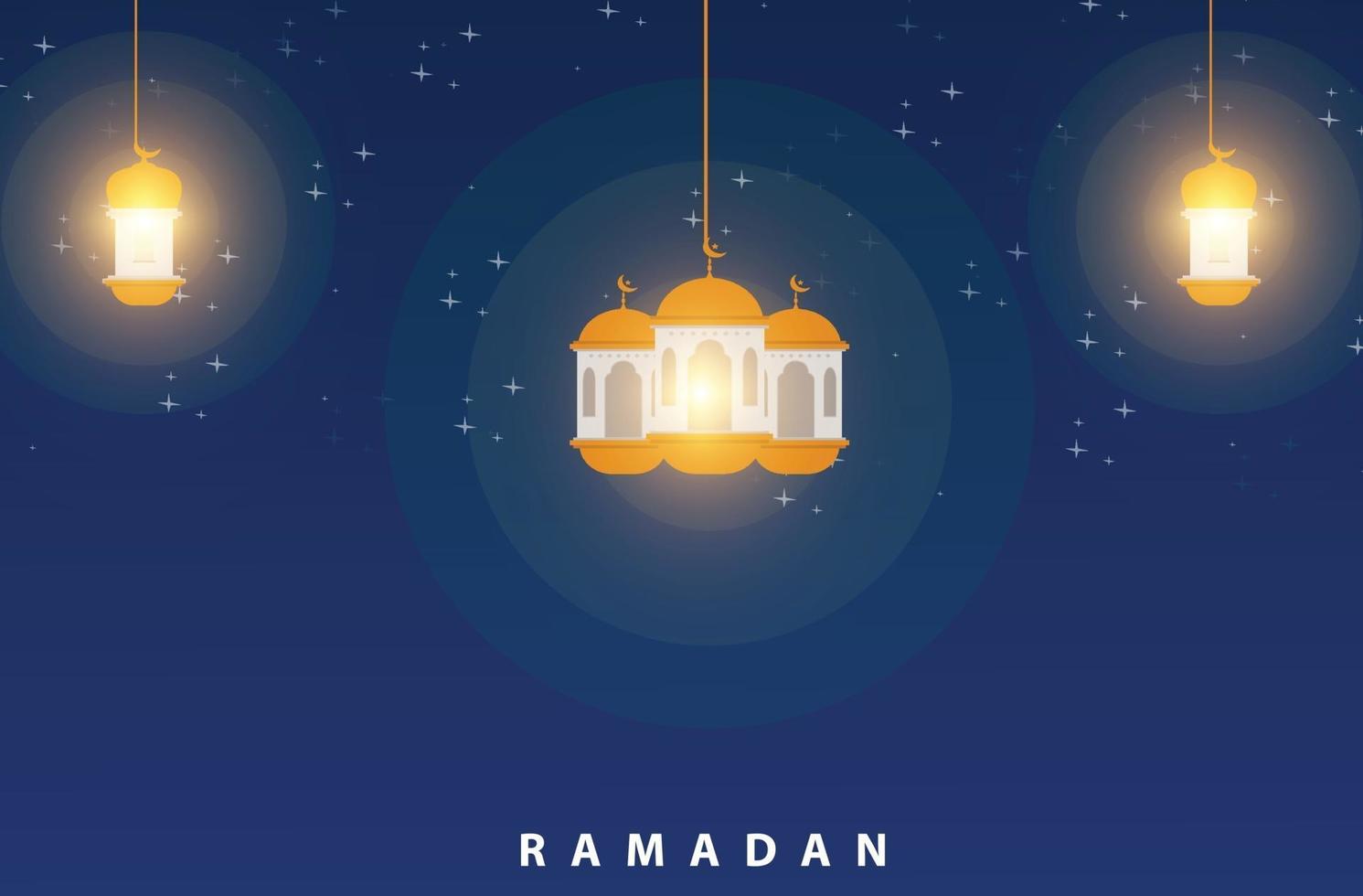 Hintergrund islamischer Ramadan Kareem Vektordesign kostenloser Download vektor