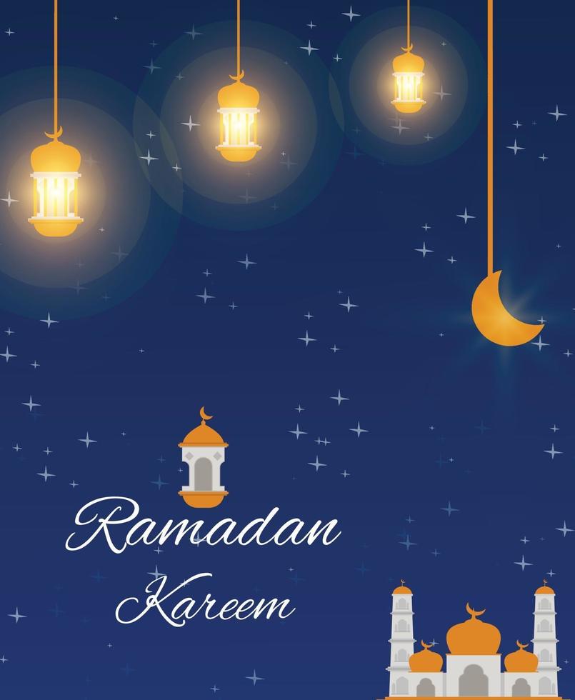 bakgrund islamisk ramadan kareem vektordesign gratis nedladdning vektor