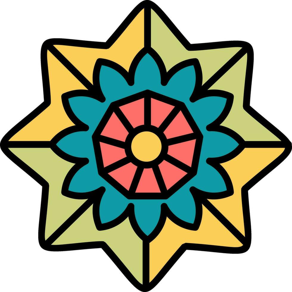 Mandala-Vektor-Symbol vektor