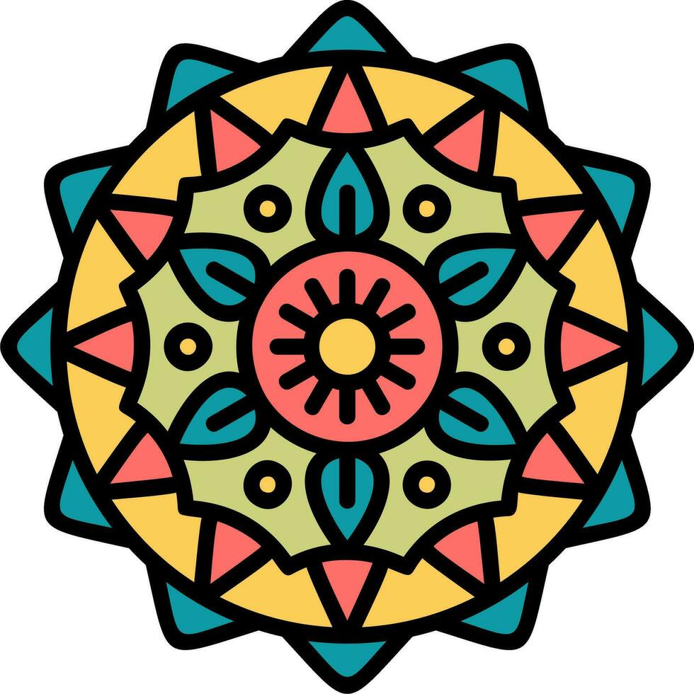 Mandala-Vektor-Symbol vektor