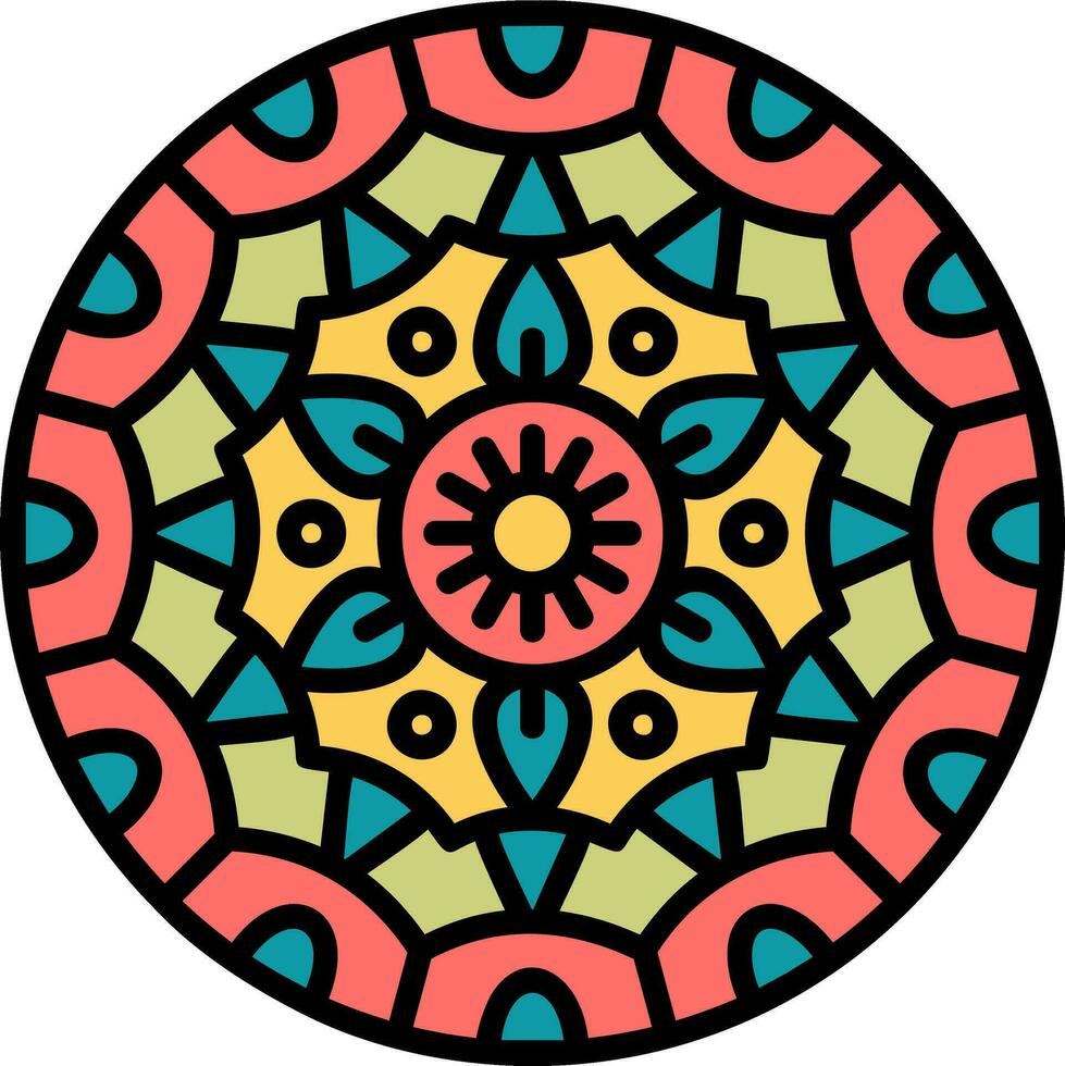 mandala vektor ikon