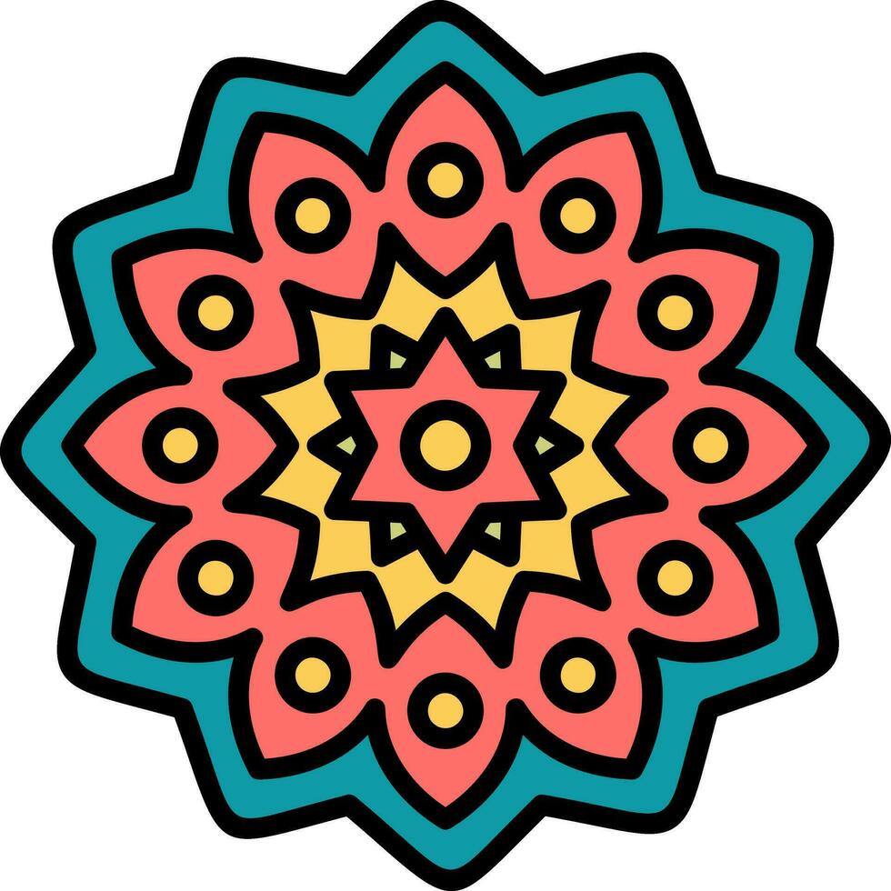 mandala vektor ikon