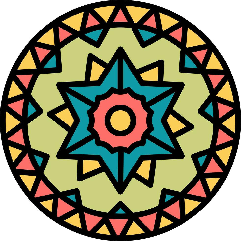 Mandala-Vektor-Symbol vektor