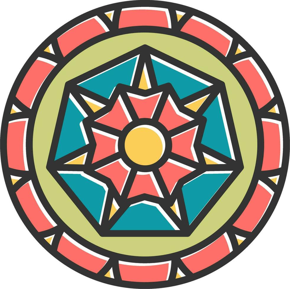 Mandala-Vektor-Symbol vektor