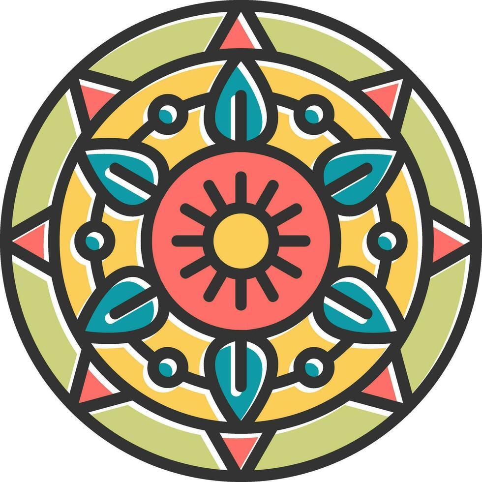 Mandala-Vektor-Symbol vektor