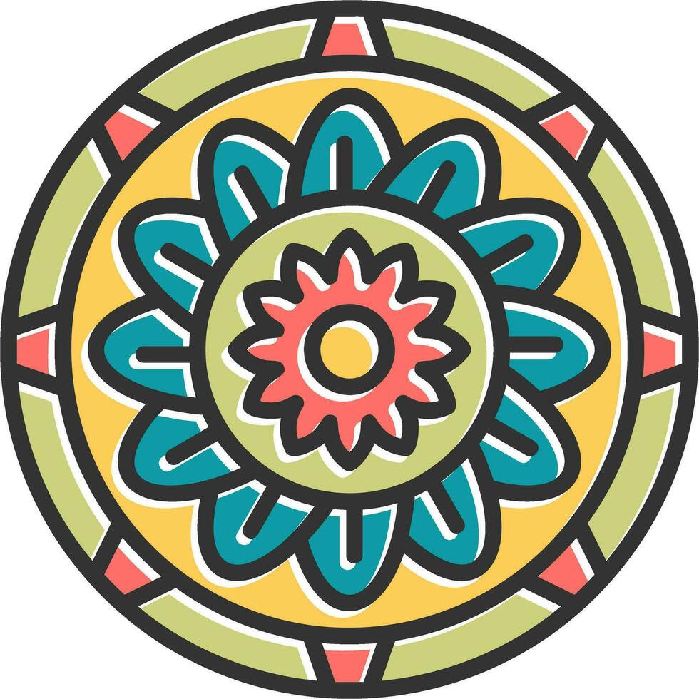 Mandala-Vektor-Symbol vektor