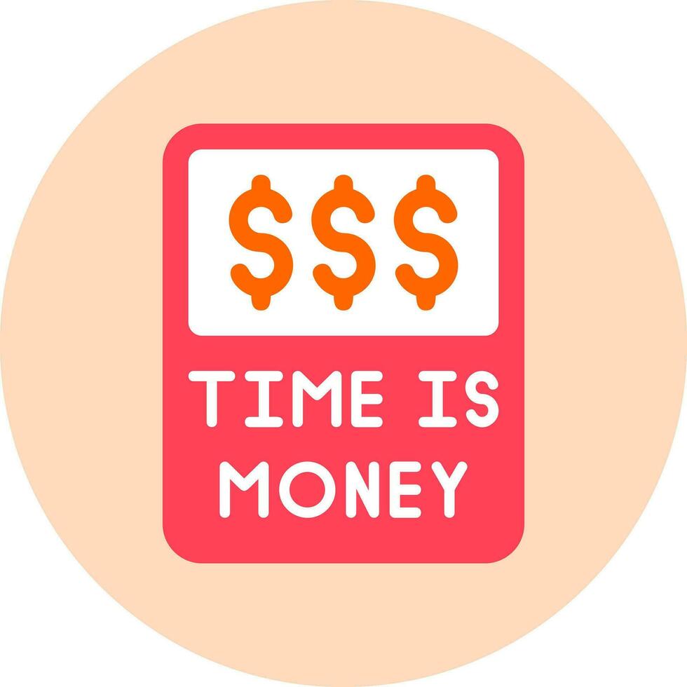 tid är pengar vektor ikon