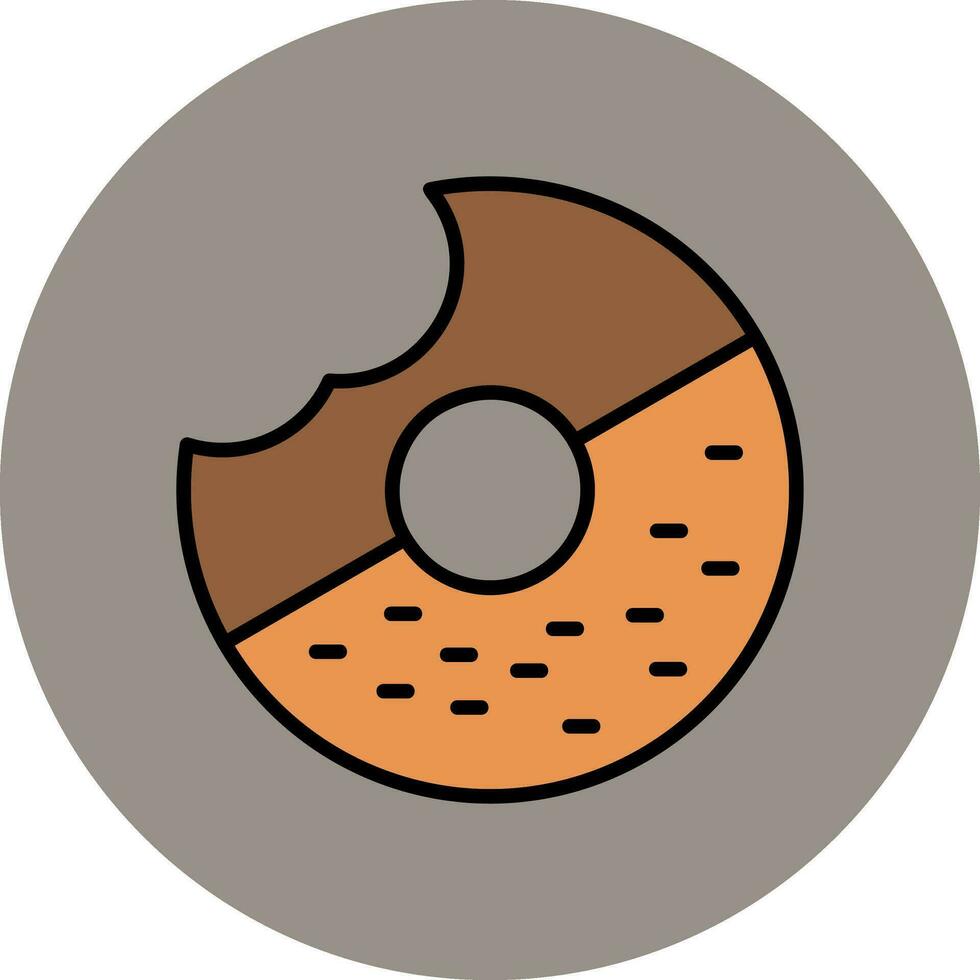 Donut-Vektor-Symbol vektor