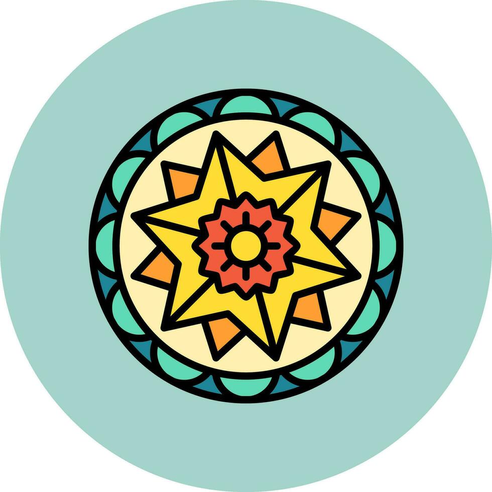 Mandala-Vektor-Symbol vektor