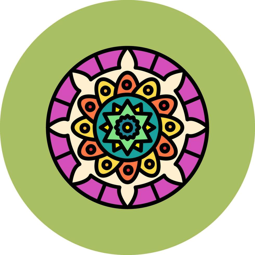 Mandala-Vektor-Symbol vektor