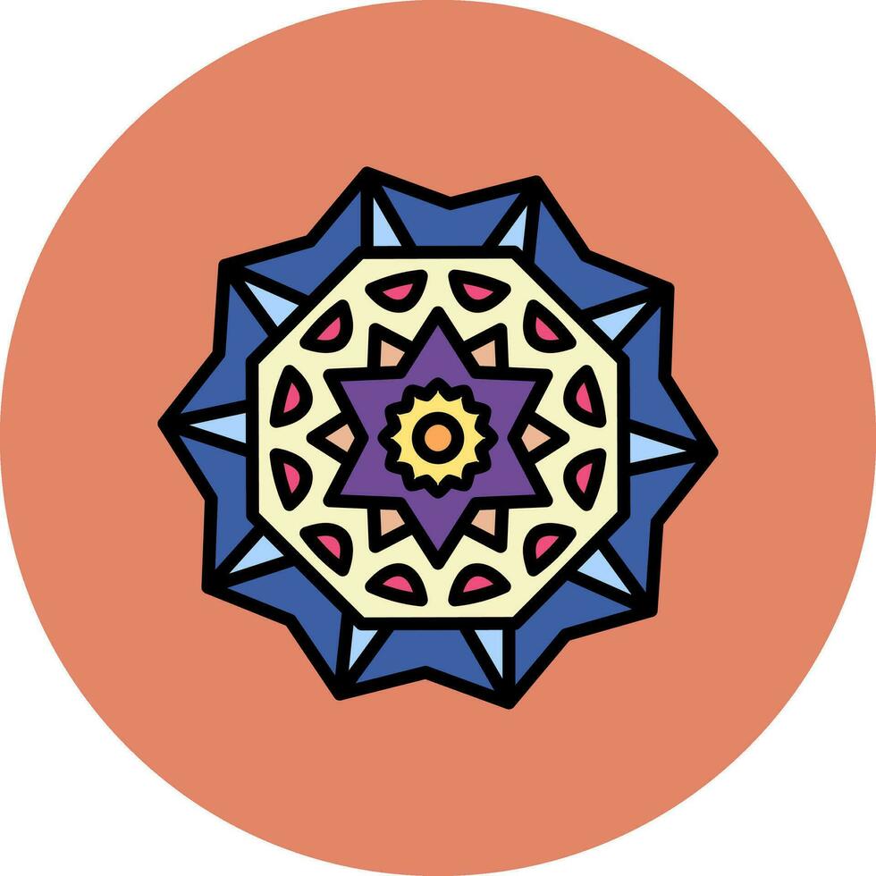 Mandala-Vektor-Symbol vektor