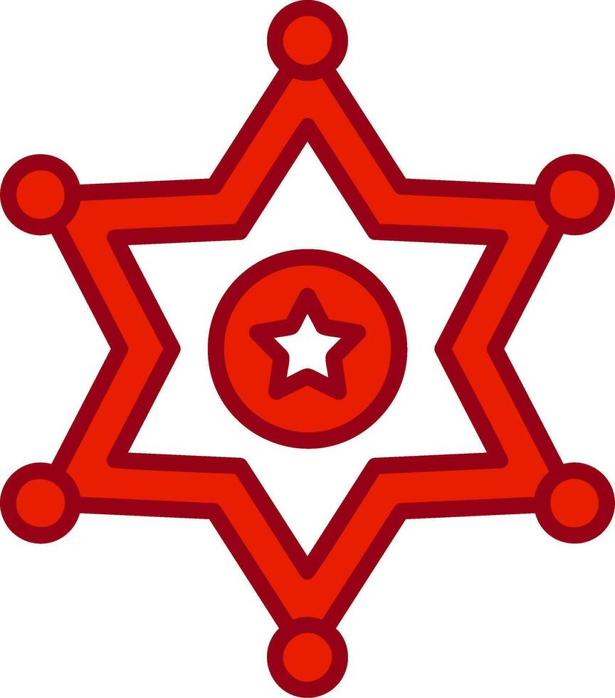 Sheriff-Abzeichen-Vektorsymbol vektor