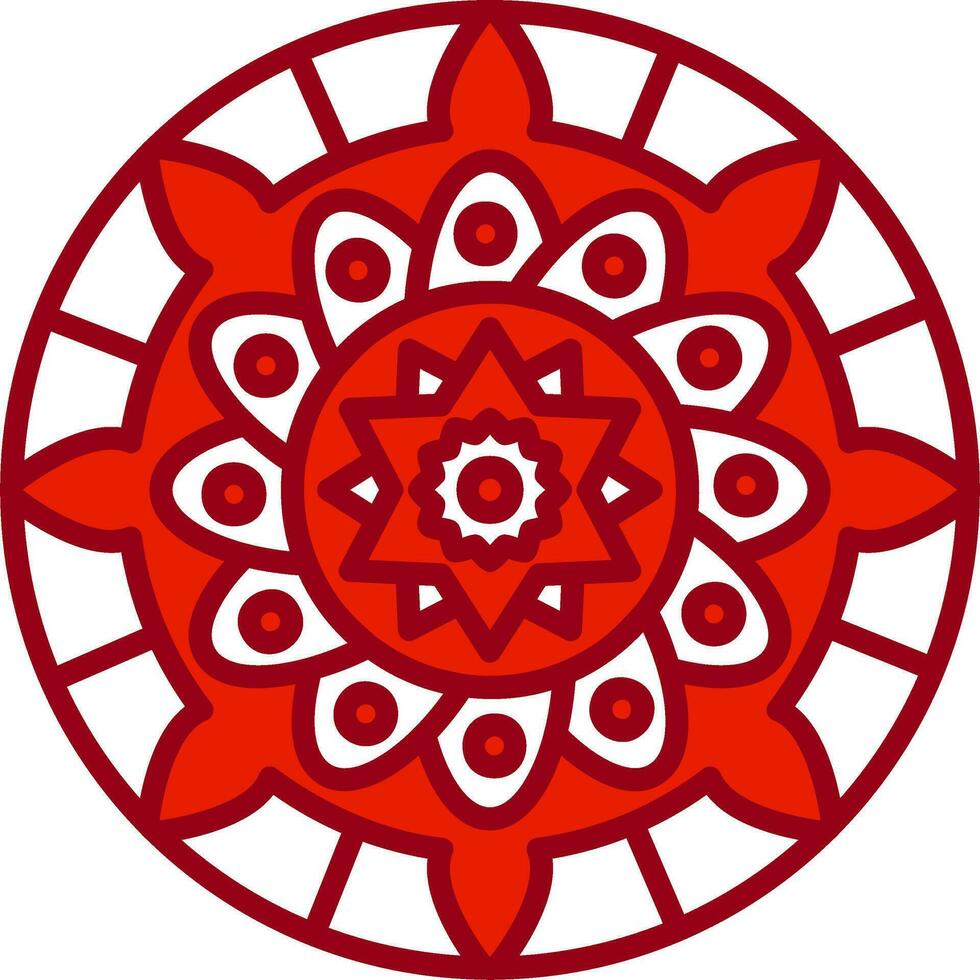 Mandala-Vektor-Symbol vektor