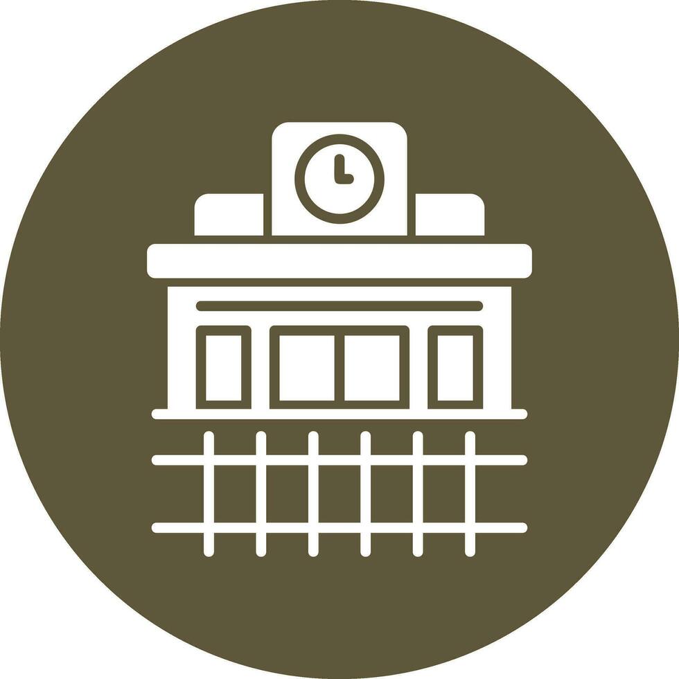 Zug Bahnhof Vektor Symbol