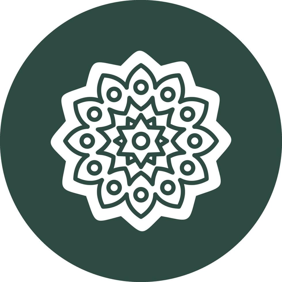 Mandala-Vektor-Symbol vektor