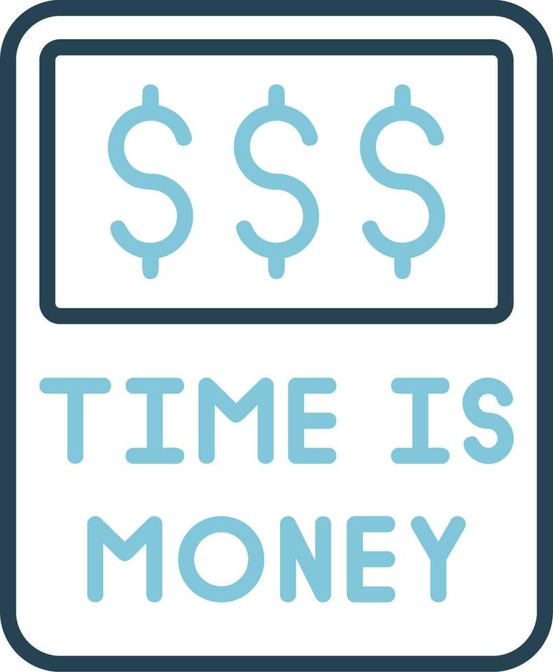 Zeit ist Geld-Vektor-Symbol vektor