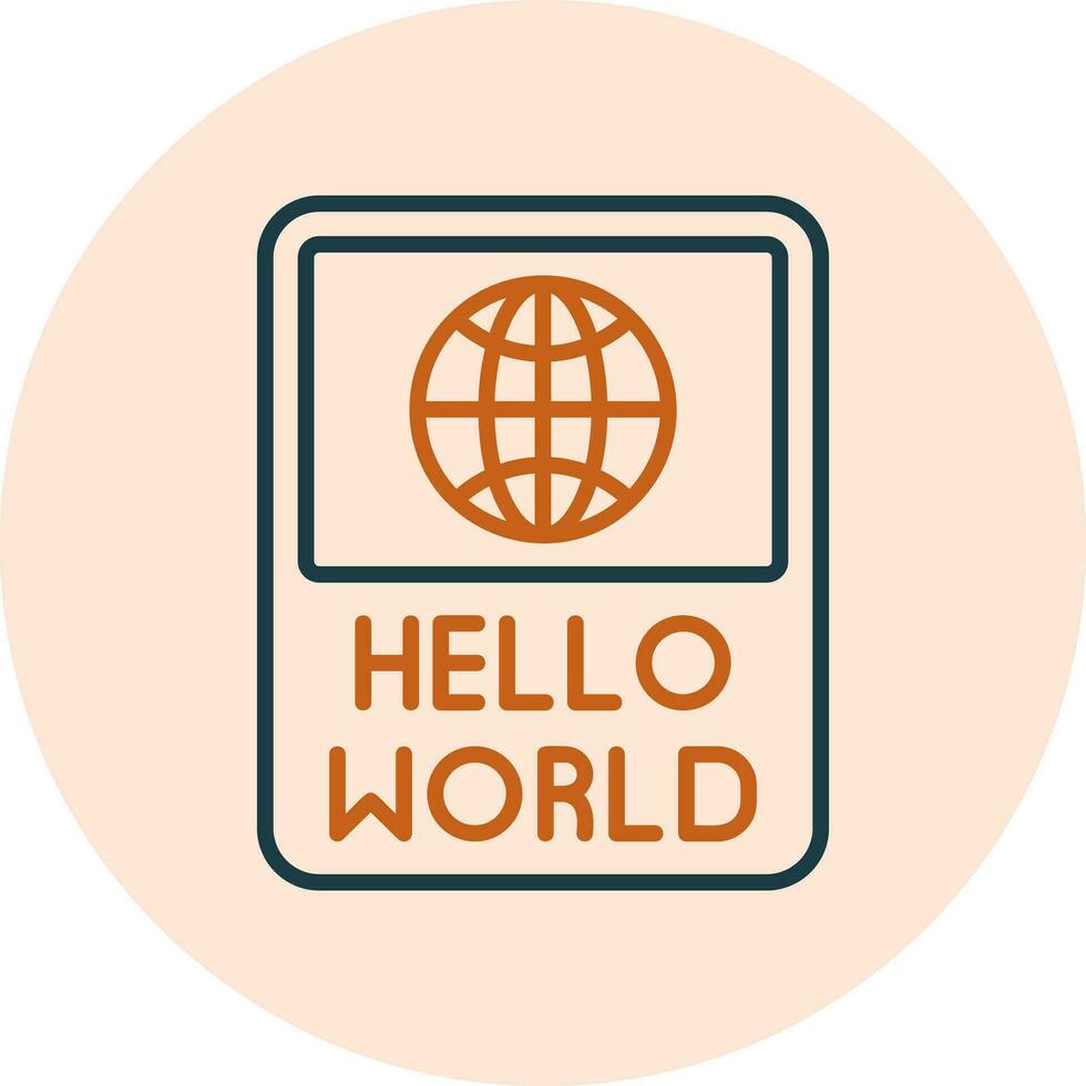 Hallo Welt Vektor Symbol