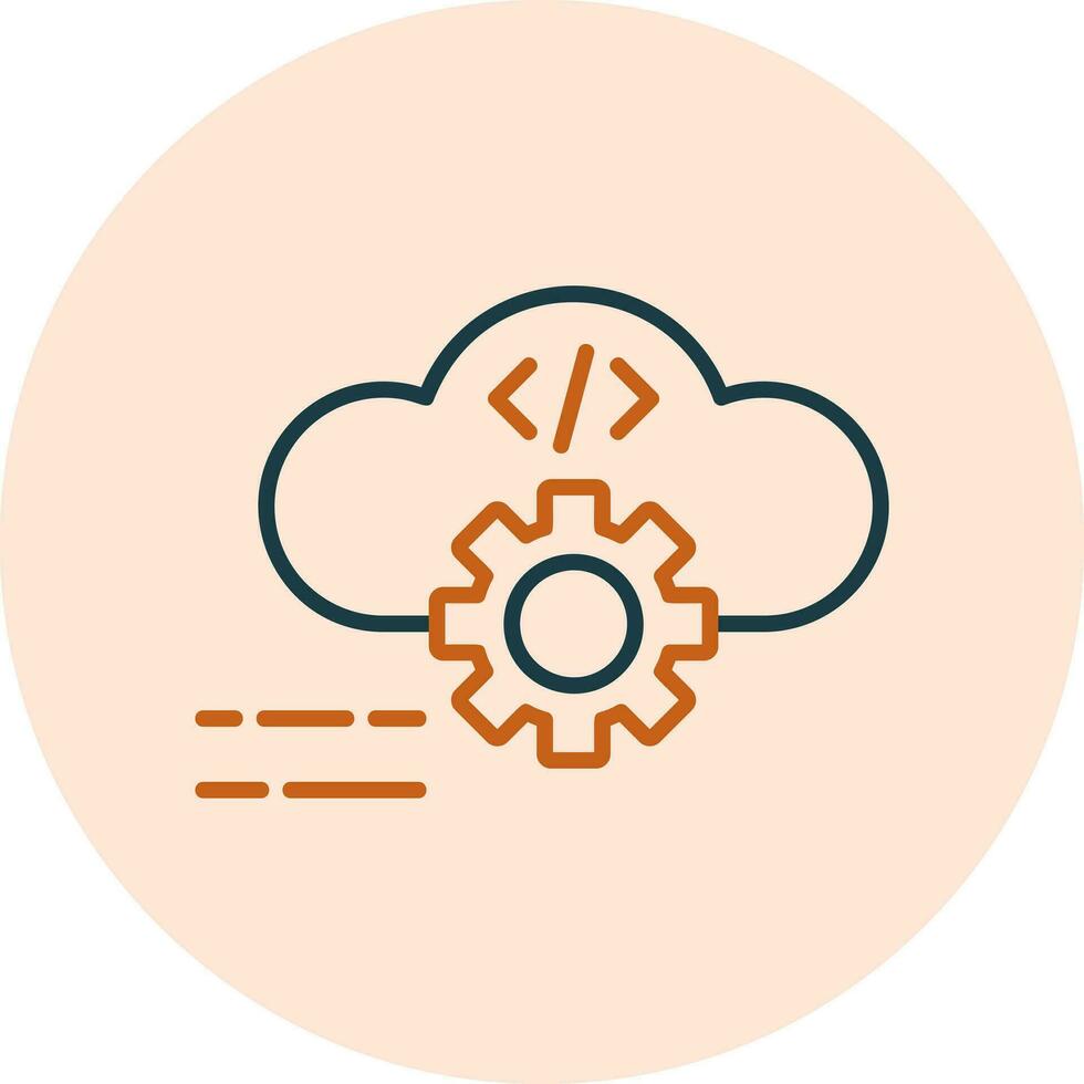 Cloud-Computing-Vektorsymbol vektor