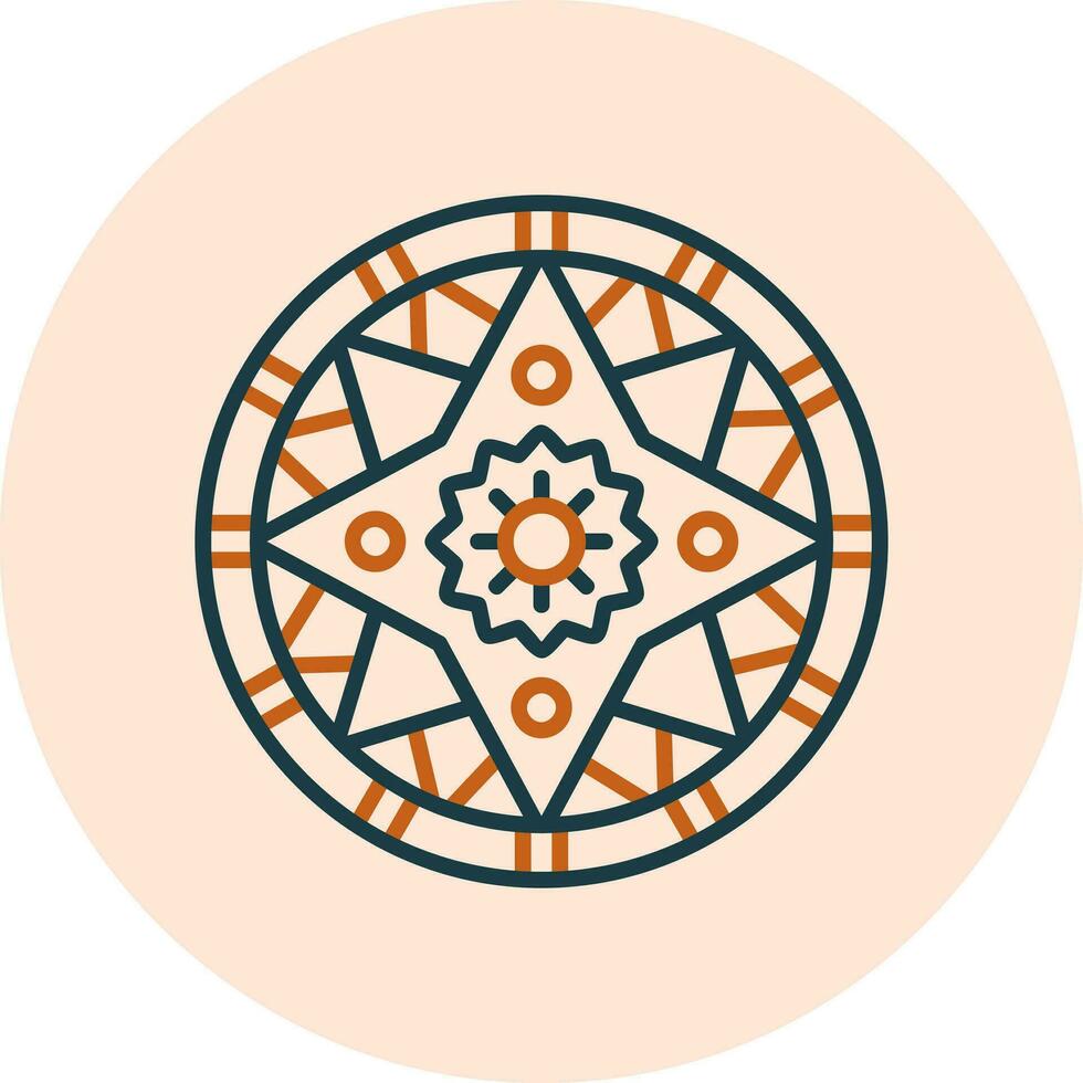 Mandala-Vektor-Symbol vektor