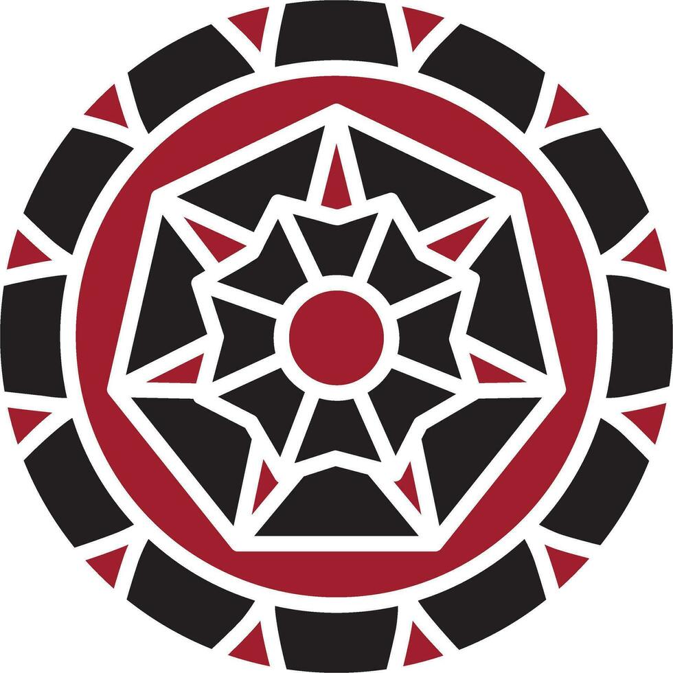 Mandala-Vektor-Symbol vektor