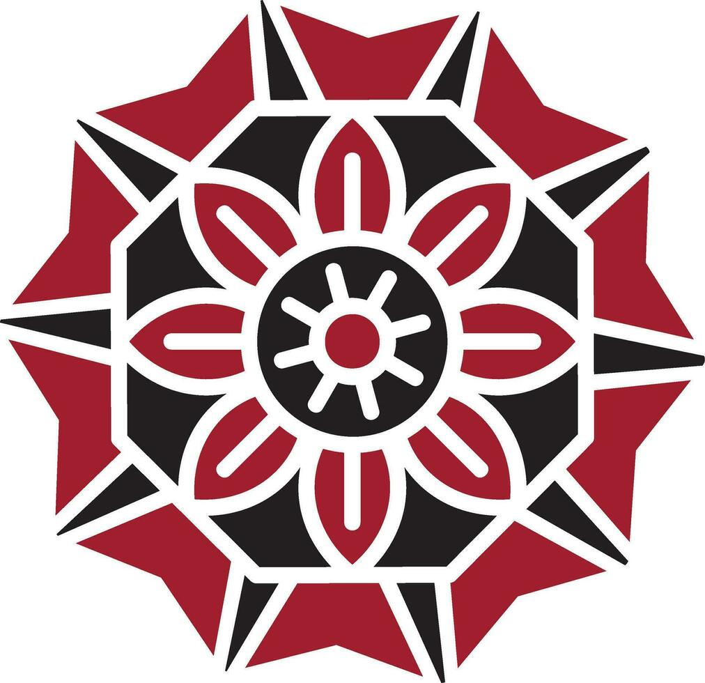 Mandala-Vektor-Symbol vektor