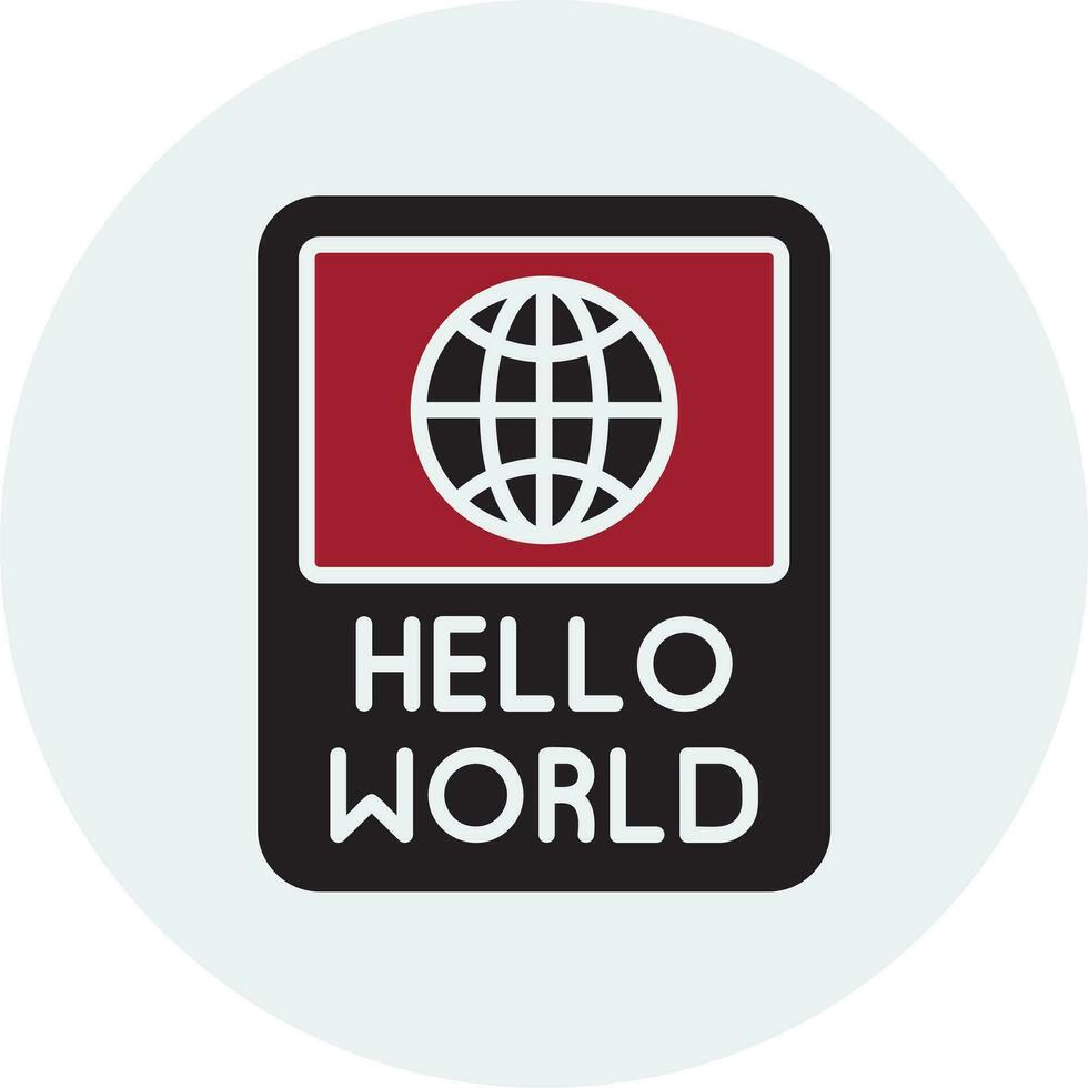 Hallo Welt Vektor Symbol