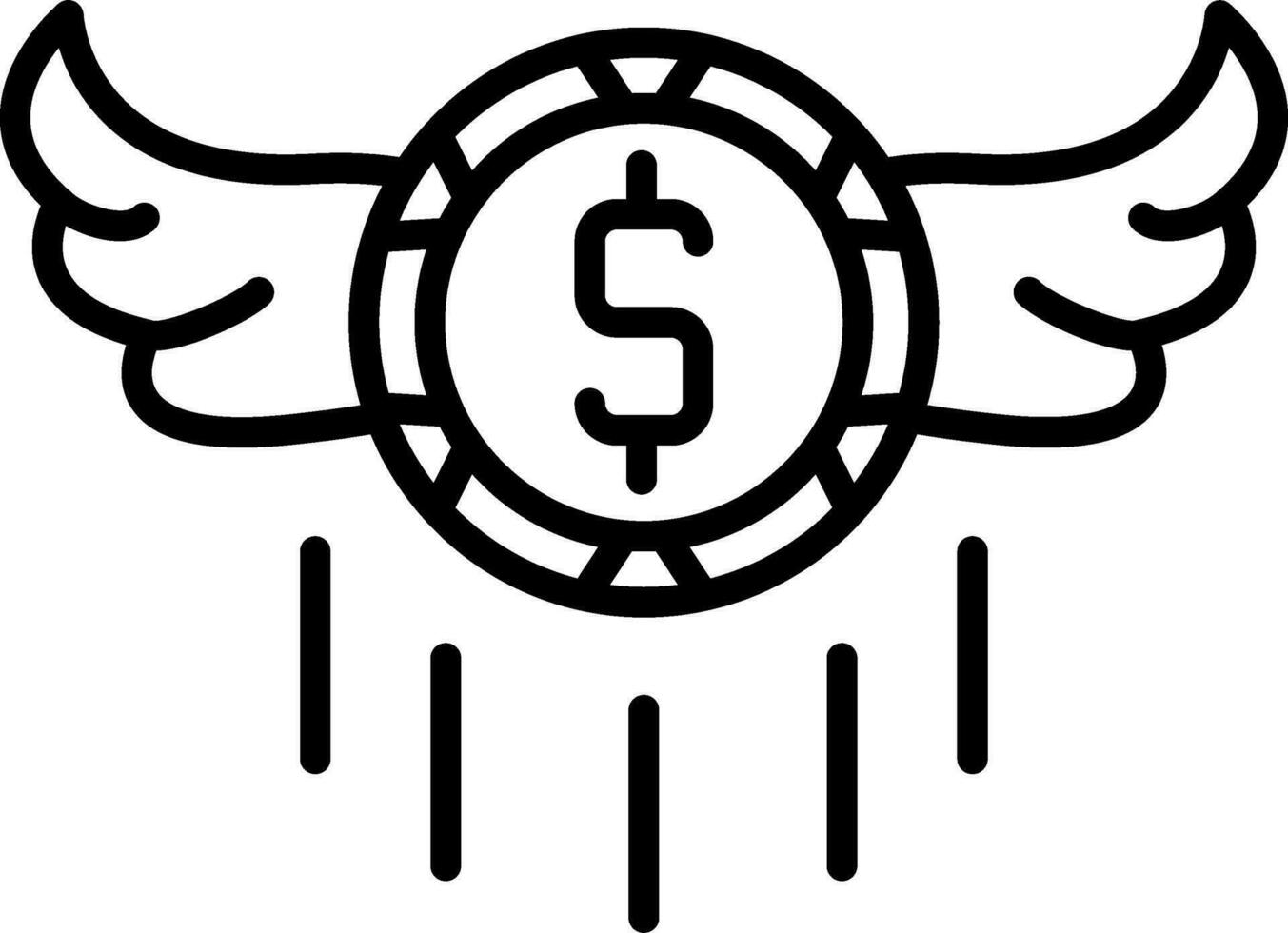 fliegend Geld Vektor Symbol