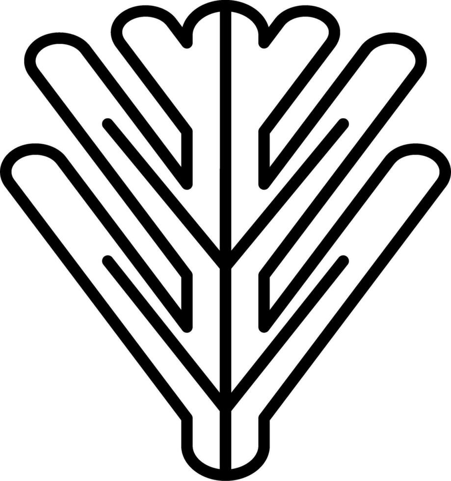 Philodendron Xanadu Vektor Symbol