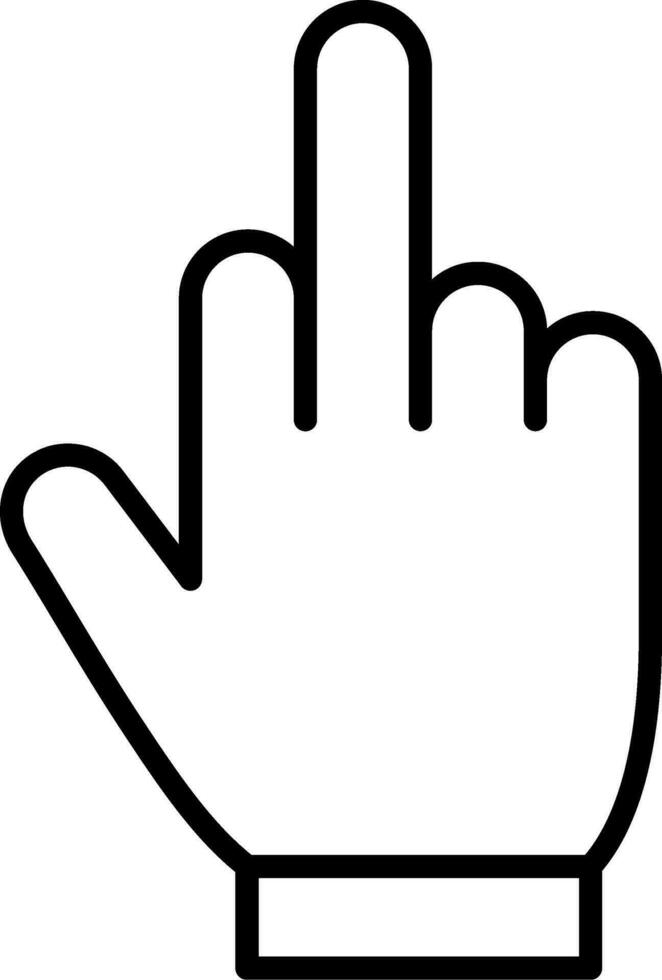 mitten finger vektor ikon