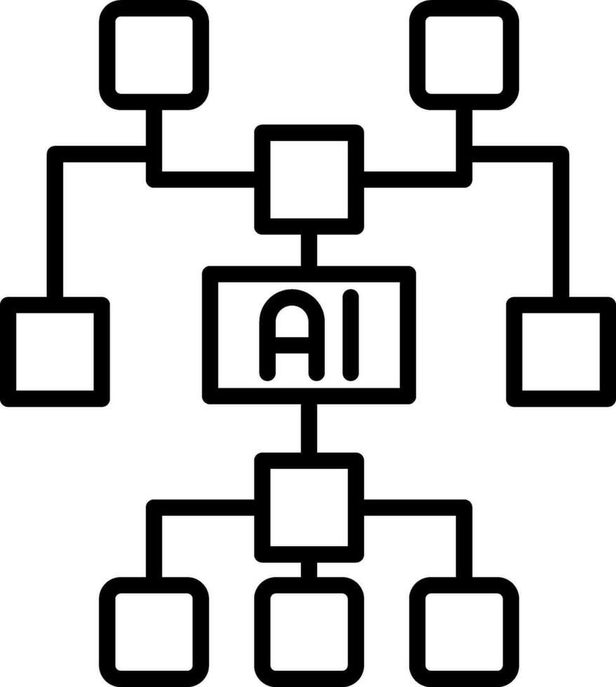 Vektorsymbol für künstliche Intelligenz vektor