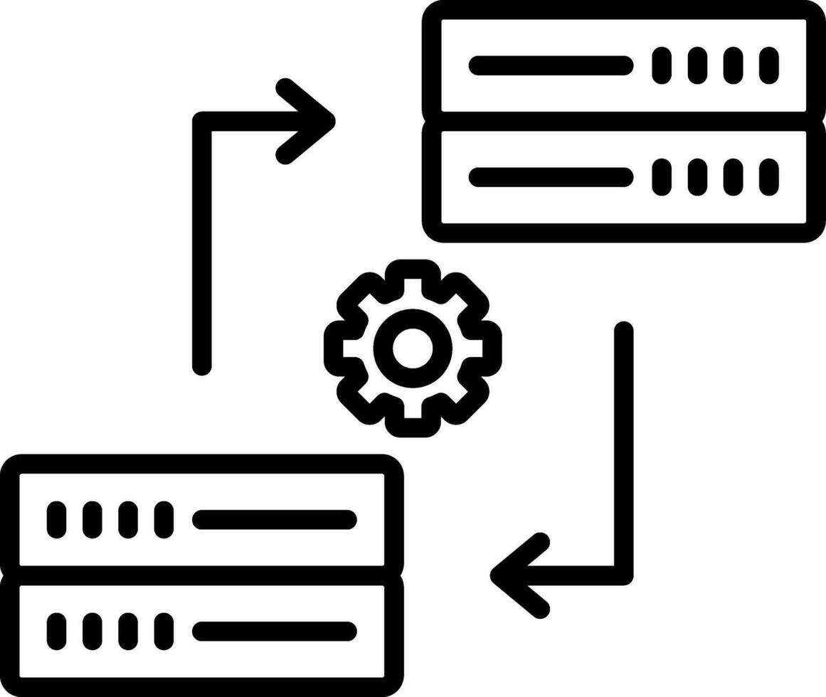 Vektorsymbol für die Datensynchronisierung vektor