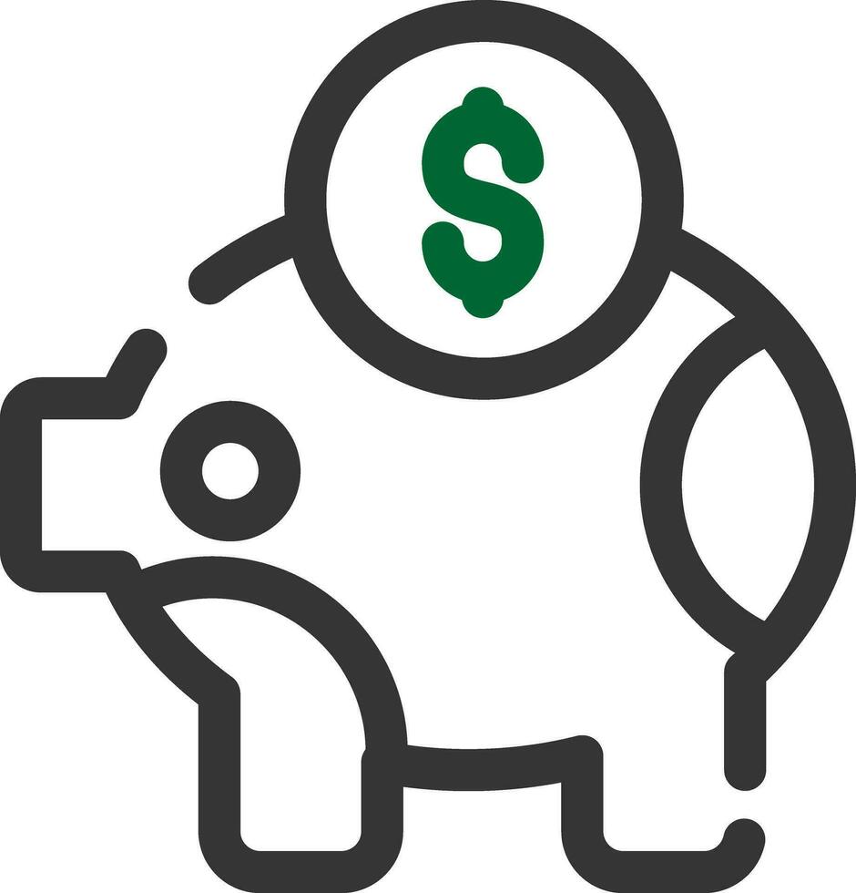 Sparschwein kreatives Icon-Design vektor