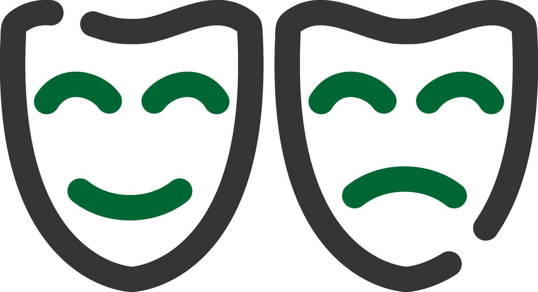 teater masker kreativ ikon design vektor